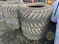 4x 600/50 R22.5 Tyres - 4
