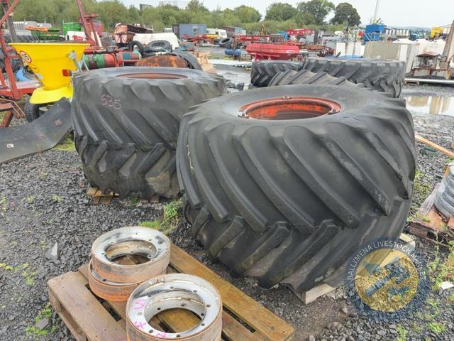 2 66/45/25 Terra Tyres & Rims