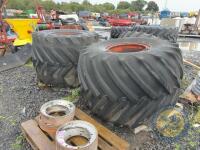 2 66/45/25 Terra Tyres & Rims
