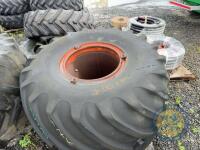 2 66/45/25 Terra Tyres & Rims - 2