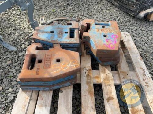 10x Ford Stamped Tractor Weights