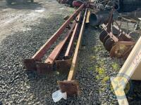 4x 26ft Long Uprights with Steel Plates on Feet, 16ft Lengths of Channel Iron, 6.5ftx6 & 3x Channel Irons 6x2.5