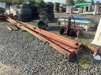 4x 26ft Long Uprights with Steel Plates on Feet, 16ft Lengths of Channel Iron, 6.5ftx6 & 3x Channel Irons 6x2.5 - 2