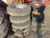 Rims & Tyres Heavy Duty Split Rims 700/15 6 Stud 3x 6 Ply & 2x 8 Ply - 3