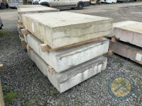 X3 4'11 Long x 3'3.5 Wide Concrete Slabs