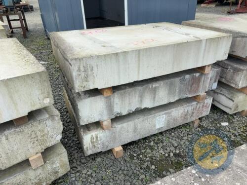 X3 4'11 Long x 3' 3.5 Wide Concrete Slabs