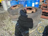 6 Lorry Wheels 4 x 6stud 2 x 8stud