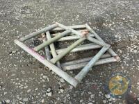 3x Galvanised Race Gates 33"x41" made into 2" piping