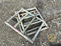 3x Galvanised Race Gates 33"x41" made into 2" piping - 2