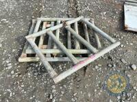3x Galvanised Race Gates 33"x41" made into 2" piping - 3