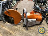Stihl TS 400 new diamond tip blade, starts, runs & cuts