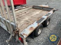 10x6 Ifor Williams plant trailer with lights & brakes working - 7