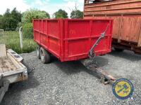 Red grain trailer