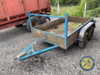8x4 car trailer with wooden floor blue - 3