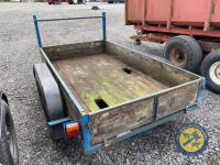 8x4 car trailer with wooden floor blue - 4