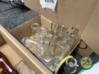 Box lot of coloured bottles - 2