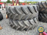 2x firestone tractor tyres 580/70R42