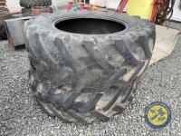 2 rear tractor tyres trelleborg 580/70R38 - 2