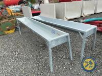 2x 8ft single cattle troughs - 2