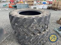 2x Trelleborg Tyres 650/65 R38 Rear tyres - 2