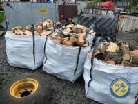 Tote bags of firewood x 5 - 2