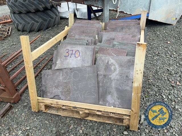 Pallet of various sizes of bangor blue slate Approx 120+