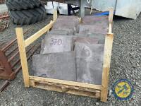 Pallet of various sizes of bangor blue slate Approx 120+