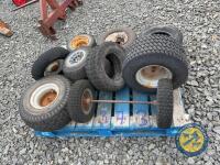 Pallet of lawnmower & implement tyres