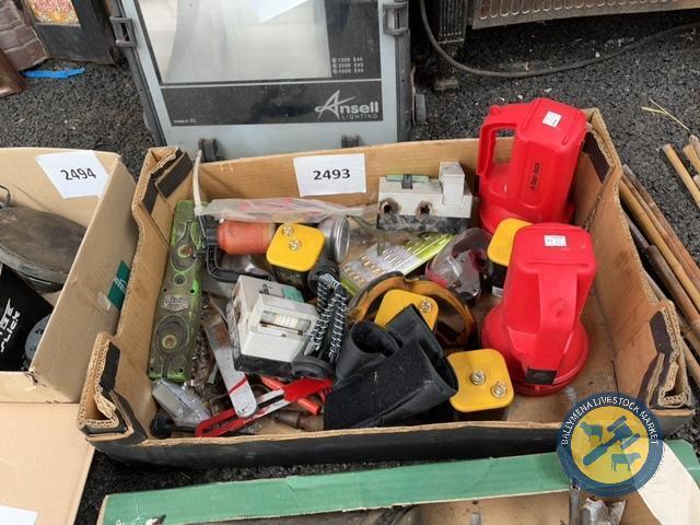 Box lot of touches, batteries etc