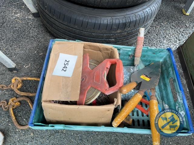 Box lot of tools & nails