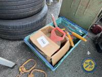 Box lot of tools & nails - 2