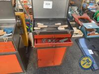 Tool cabinet with wood bits etc