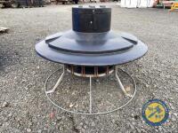 Round black plastic & galvanised lamb creep feeder