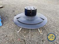 Round black plastic & galvanised lamb creep feeder - 2