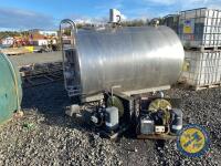 Approx 5000L Dari-Kool milk tank with 2x condensors, washers etc