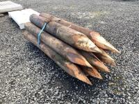 10x approx 8ft telegraph poles/strainers - 2