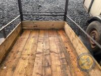 5x3 wooden black frame car trailer single axle - 6