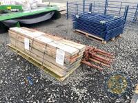 3 Bays of star bar scaffolding 15 8ft planks, 8 10ft star bars, 8 4ft transomes, 14 8ft ledges, 7 adjustable feet - 2