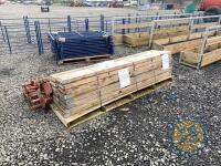 3 Bays of star bar scaffolding 15 8ft planks, 8 10ft star bars, 8 4ft transomes, 14 8ft ledges, 7 adjustable feet - 4