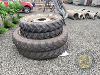 Full set of row crop wheels rear 270/95 R54