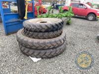 Full set of row crop wheels rear 270/95 R54 - 2