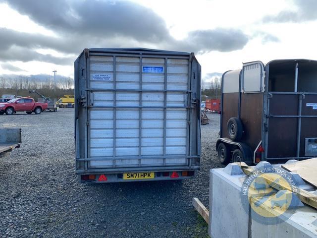 12ft ifor Williams Sheep / cattle Trailer, c/w sheep diving gates ...